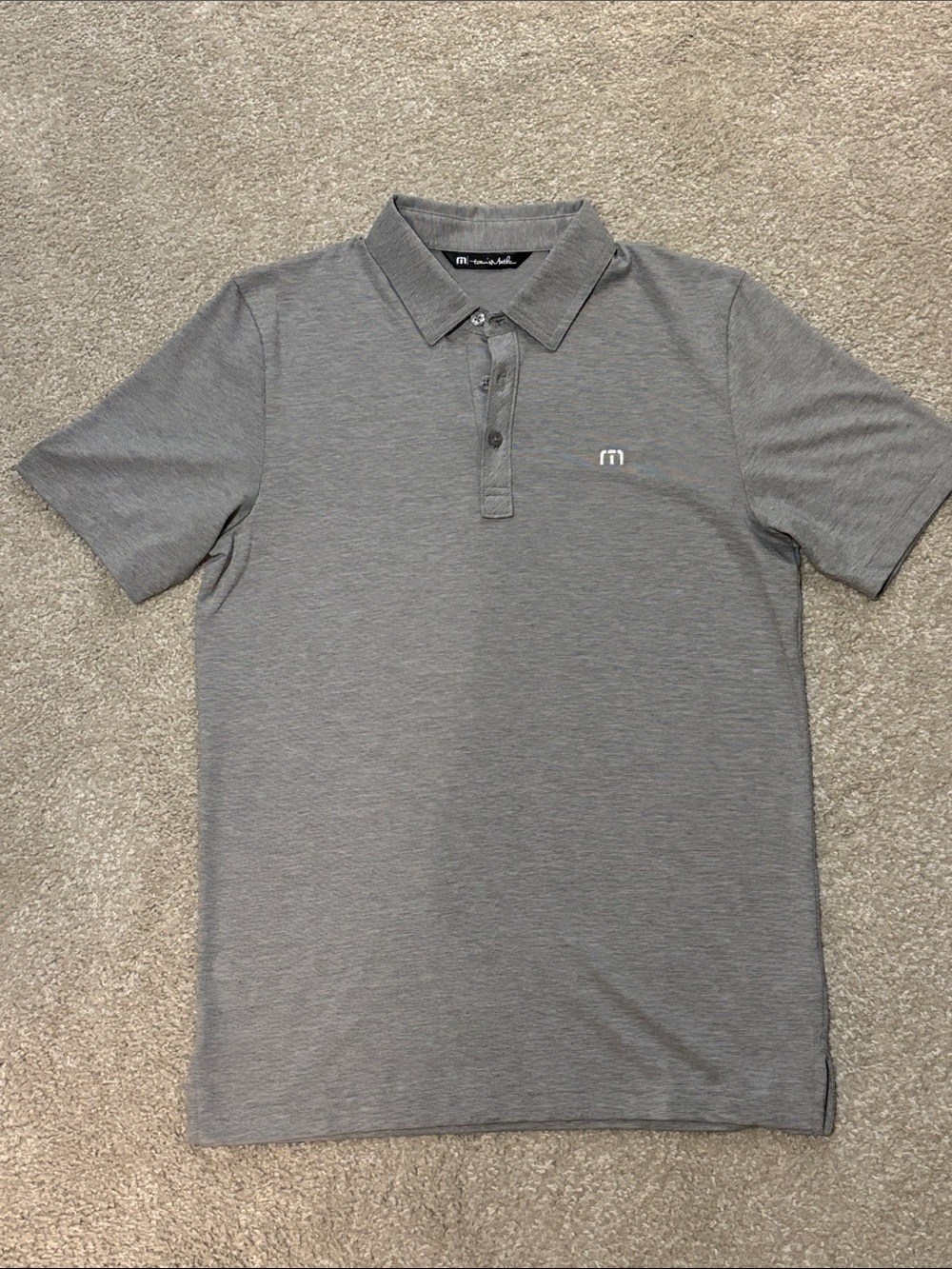Travis Mathew Men's Heather Gray Polo